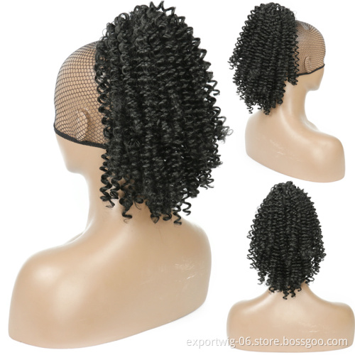Drawstring Ponytail Afro Kinky Curly Ponytail Extension 8 Inch Synthetic Curly Ponytail Hair Heat Resistant clip in